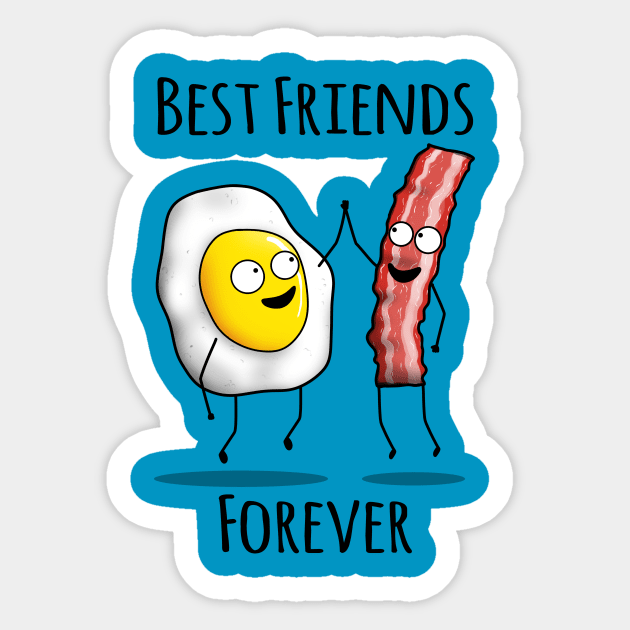 Bacon and Egg BFF Sticker by jozvoz